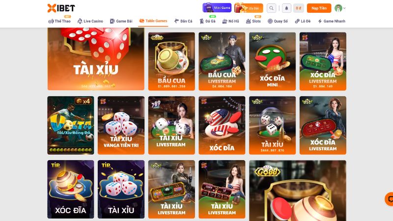 Đánh giá các ưu điểm khi tham gia chơi Table Games tại XIBET 