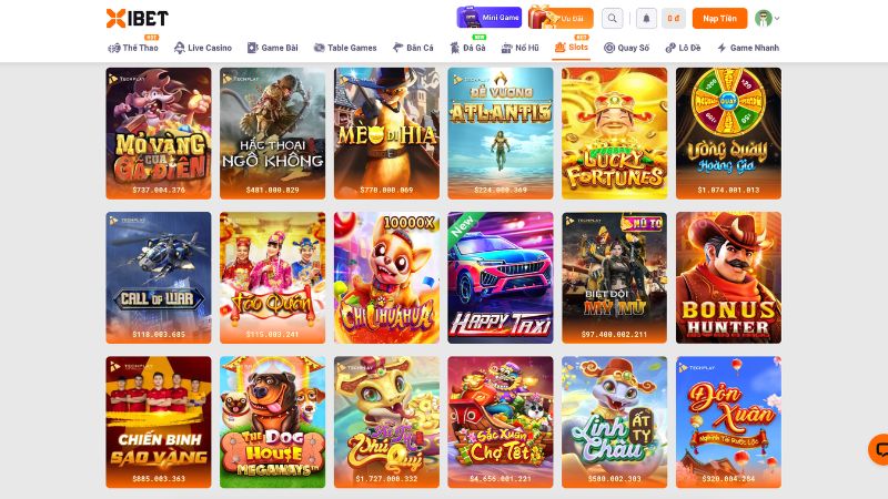 Điểm danh những game slot hấp dẫn không thể bỏ lỡ tại XIBET 