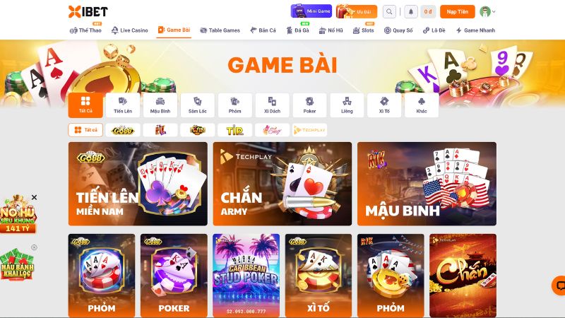 Giới thiệu sơ lược về game bài Xibet