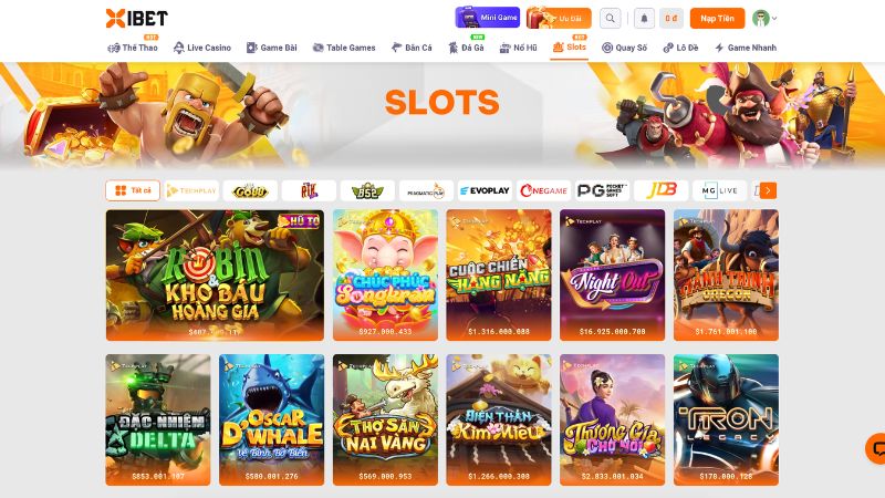 Giới thiệu tổng quan về sảnh game slot XIBET hấp dẫn