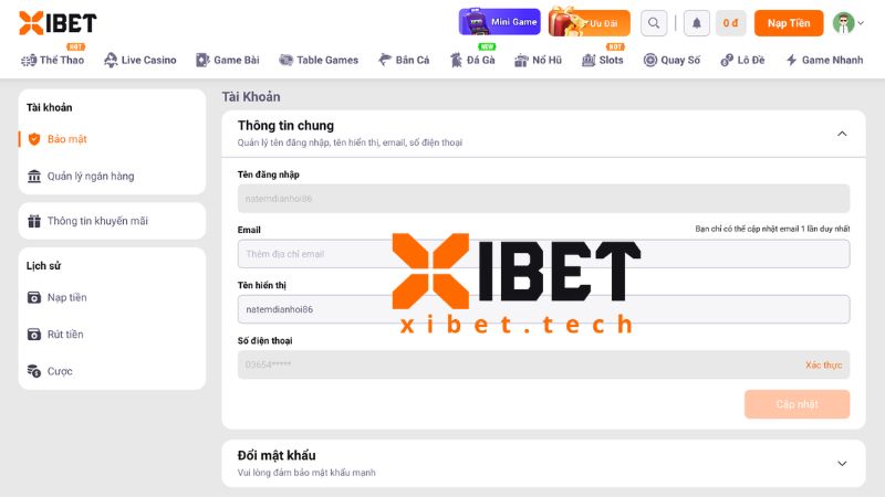 Điều kiện cần đáp ứng khi nạp tiền và rút tiền tại Xibet 