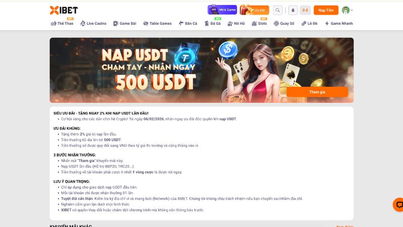 Những chương trình khuyến mãi khác trên nhà cái Xibet